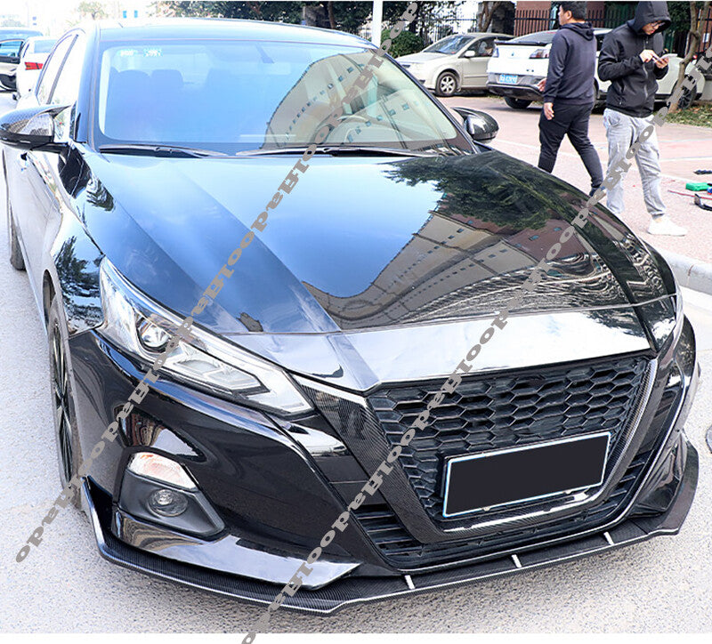 for Nissan Altima 2019-2022 Carbon fiber FRONT Bumper Grills Moulding Cover Trim