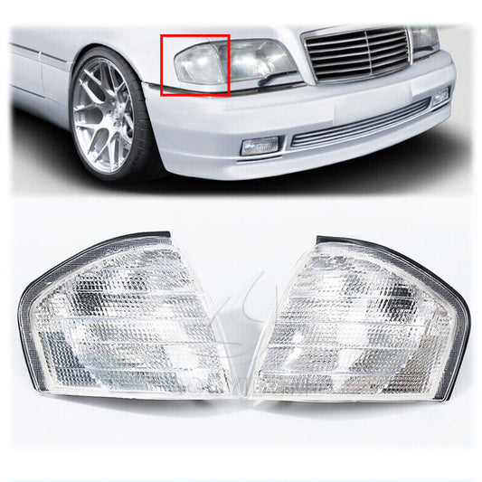 For 1994 1995-2000 for Mercedes-Benz C Class W202 Turn Signal Lamp Frame Cover Pair
