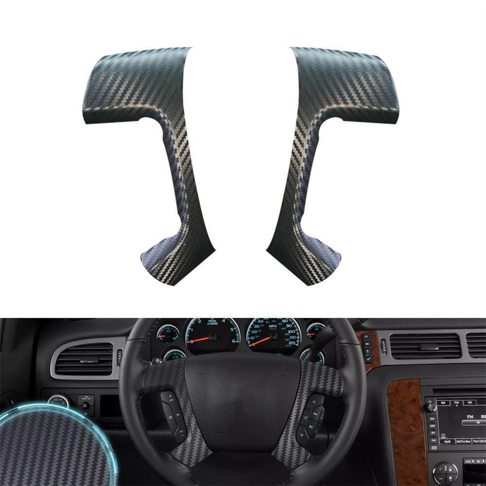 Carbon Fiber Look Steering Wheel Spoke Overlay Decal For Silverado Tahoe 07-13