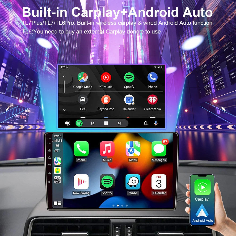 for Toyota Fortuner Hilux 2008-2014 Carplay Car Radio Multimedia GPS Navi Screen