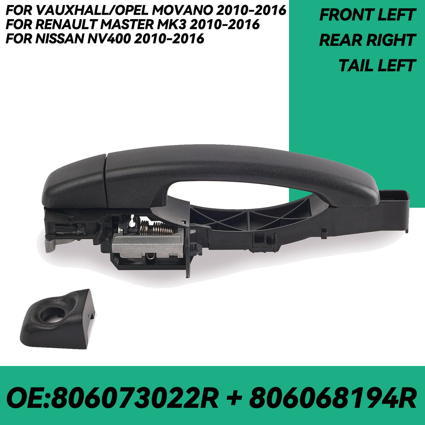 Sliding Door Handle for Renault Master MK3 for Vauxhall Movano for Nissan 806071150R AU