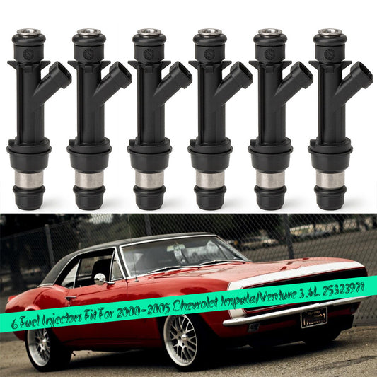 Set of 6 Fuel Injectors Fit For 2000-2005 for Chevrolet Impala/Venture 3.4L 25323971