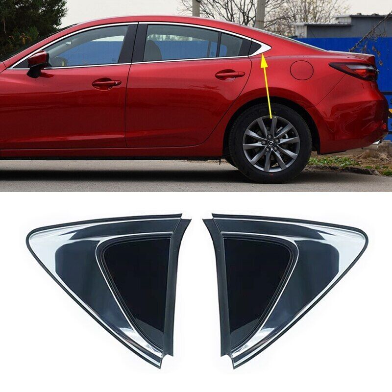 L  R Rear Door Window Glass Triangle Trim Cover for Mazda 6 Atenza 2014-2020