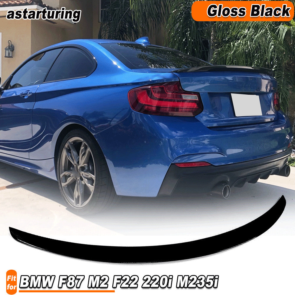 for BMW F87 M2 F22 220i M235i 2014-2021 Glossy Black Rear Trunk Spoiler Wing Lip