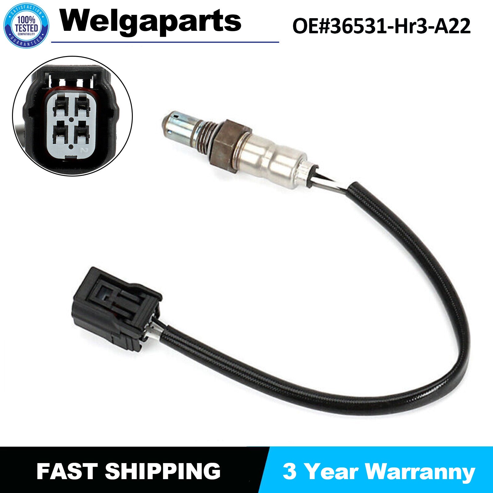 New 1x O2 Oxy Sensor 36531-Hr3-A22 for Honda Foreman/Rubicon TRX 500 2015-2020