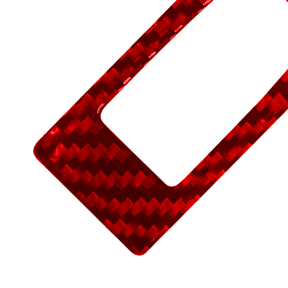 Red Carbon Fiber Passenger Door Control Inner Frame Cover for Chrysler 200 11-14