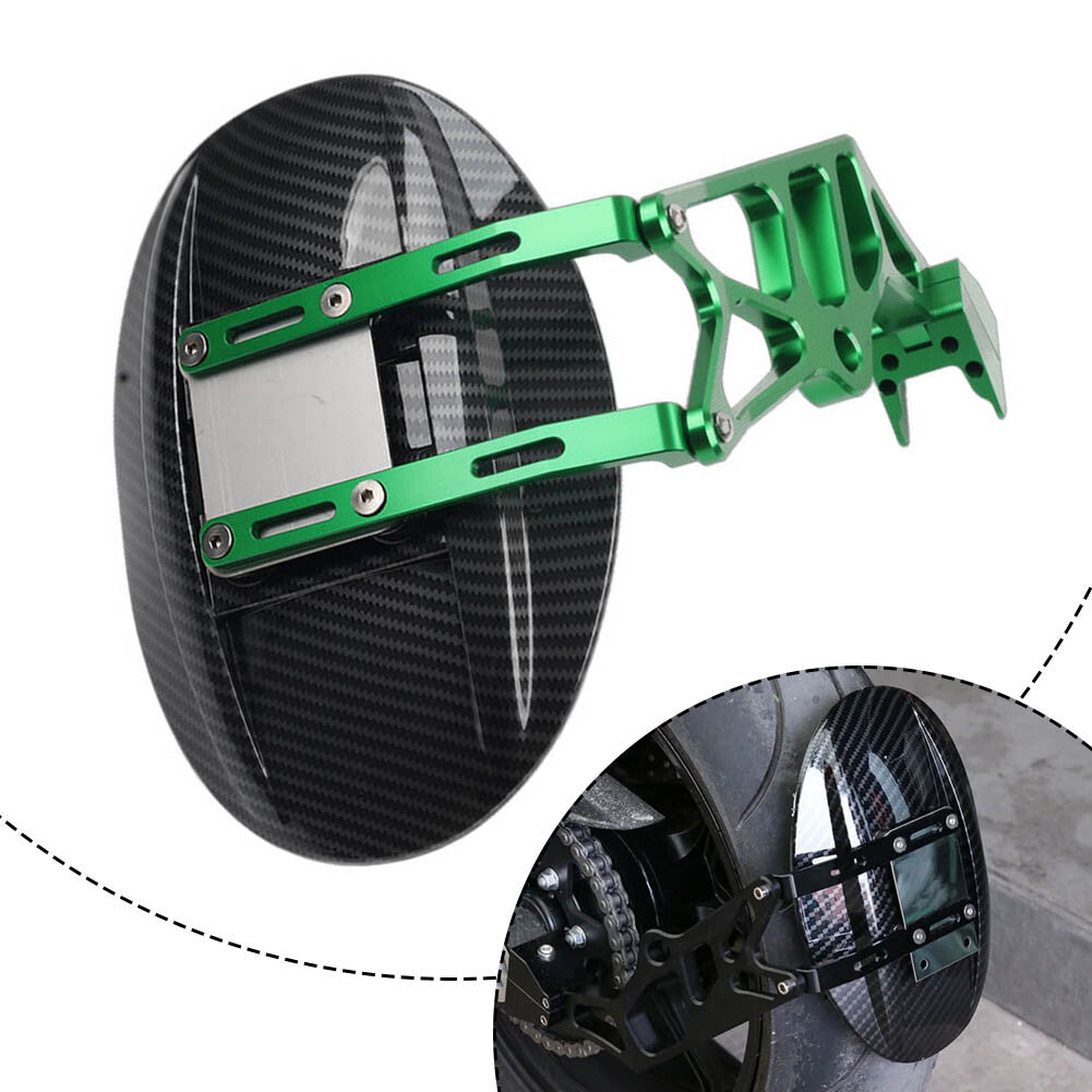 Carbon Fiber Rear Splash Mudguard w/Bracket for KAWASAKI Z1000/SX 2014-2020 16
