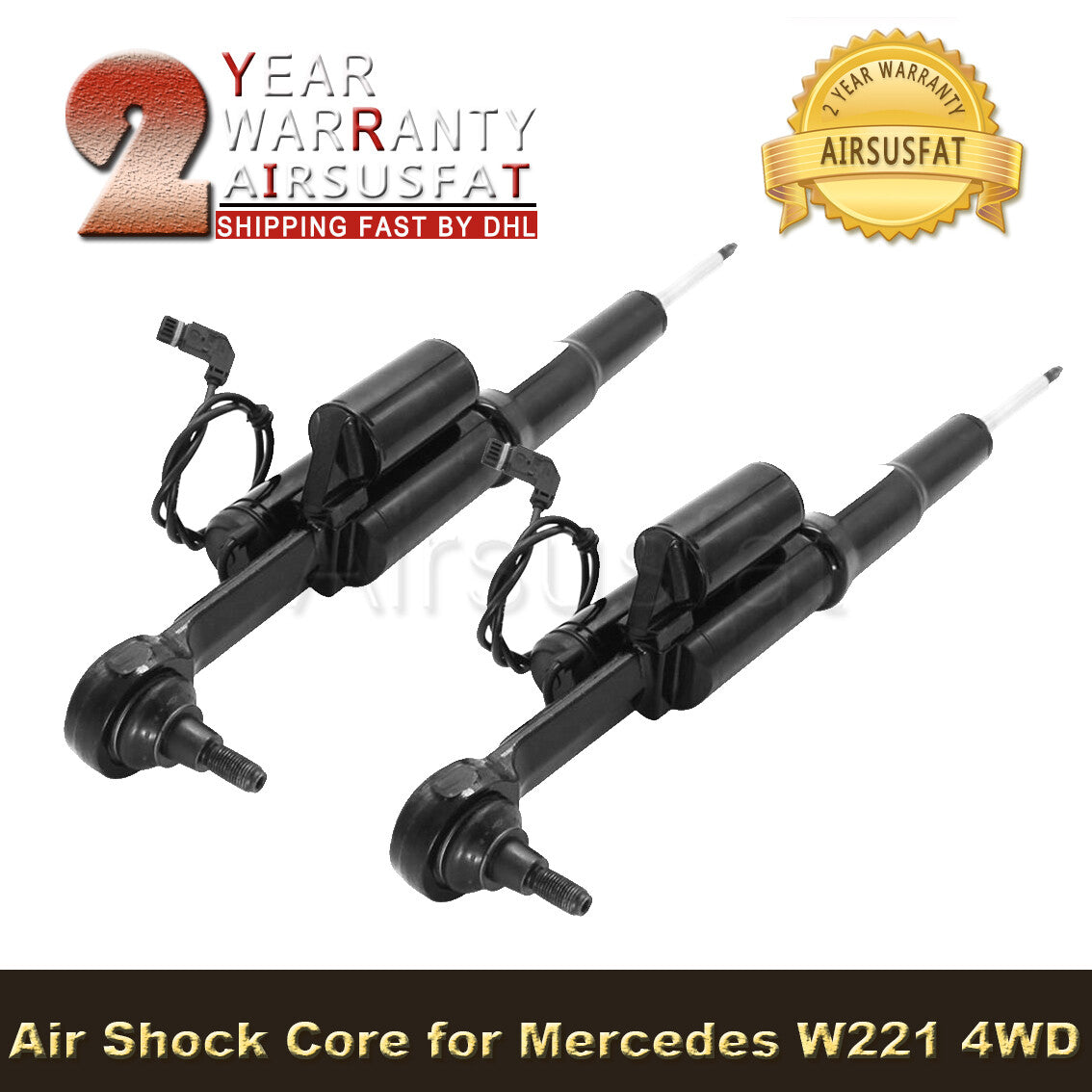 2pcs Front Air Suspension Shock Core for Mercedes S-Class W221 4WD 2213200438