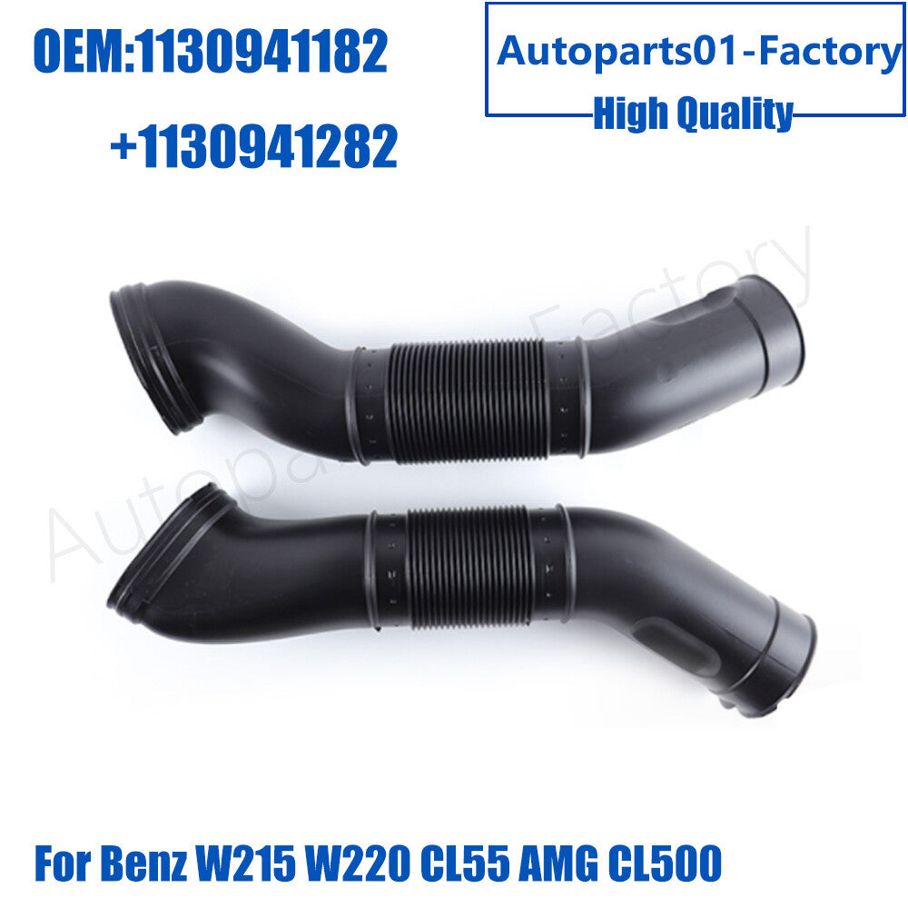 1Pair Left+Right Air Intake Hoses for Mercedes-Benz W215 W220 CL55 AMG CL500