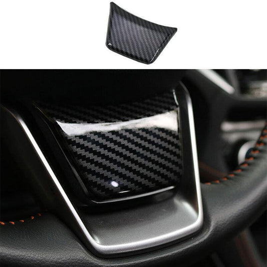 Carbon Fiber Steel Steering Wheel U-Type Cover Trim for Subaru Crosstrek 19-2023