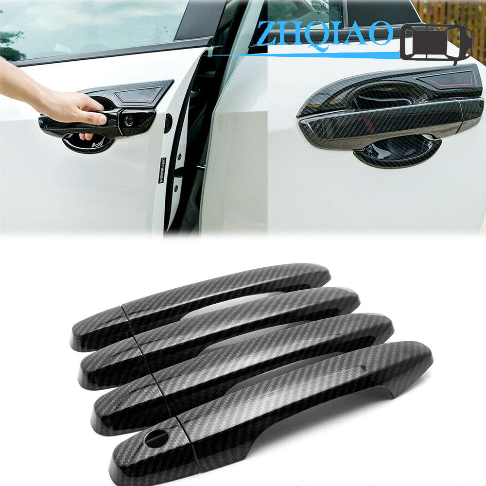 Carbon Fiber Side Door Handle Covers Trim Fit for Honda for Civic 12-15