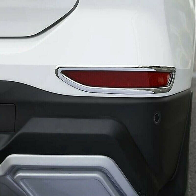 Chrome 2X Rear Fog Lamp Bumper Light Cover Trim for Chevrolet Equinox 2017-2021