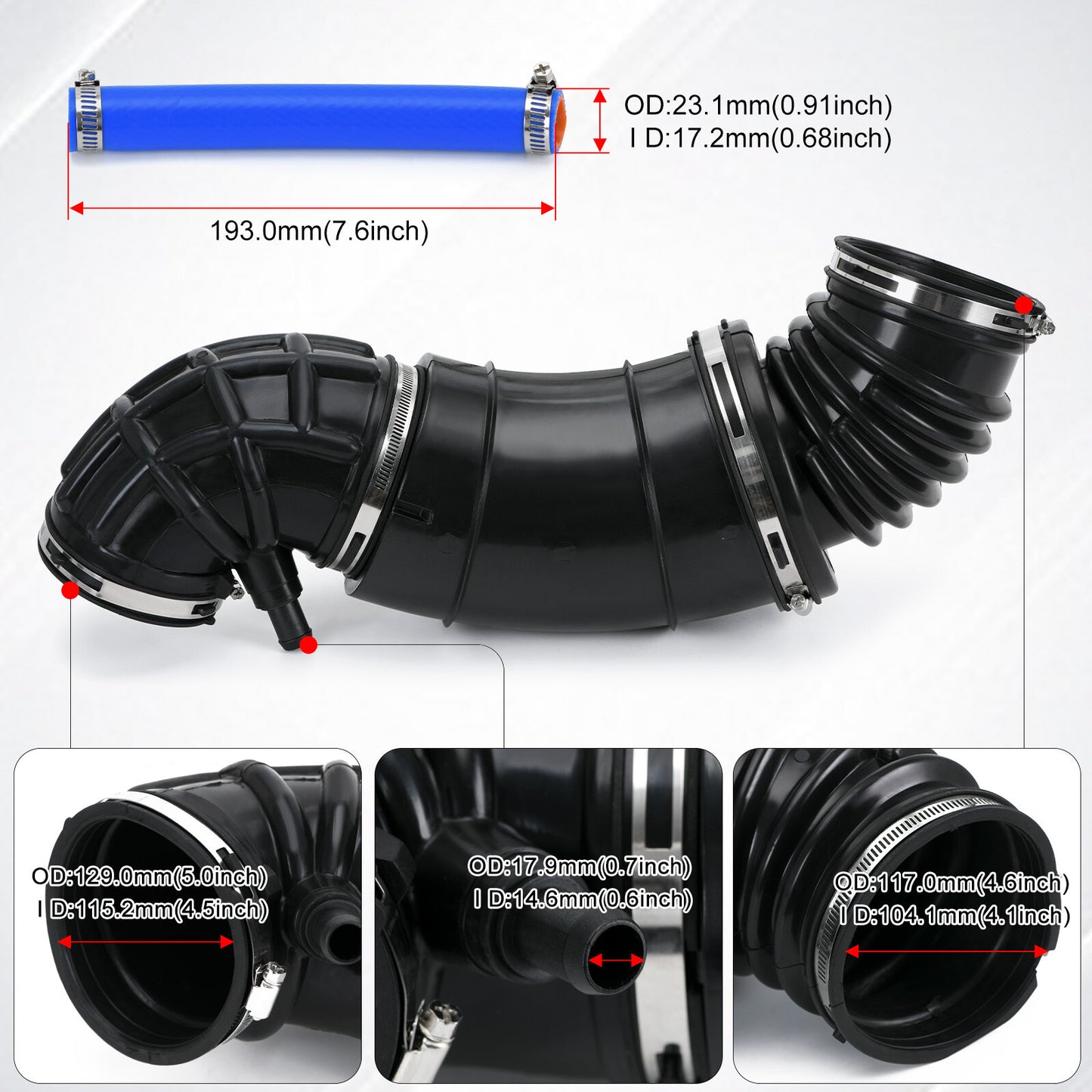 53032944AD Engine Air Intake Hose for Dodge for Ram 2500 3500 4000 4500 5500 07-18