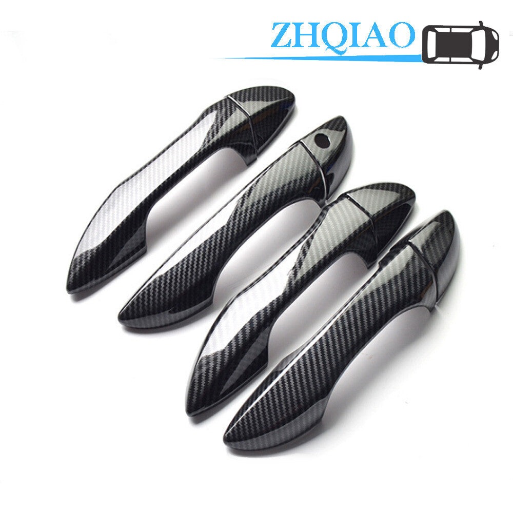 Carbon Fiber Side Door Handle Covers Trim Fit for Toyota for Corolla 14-18