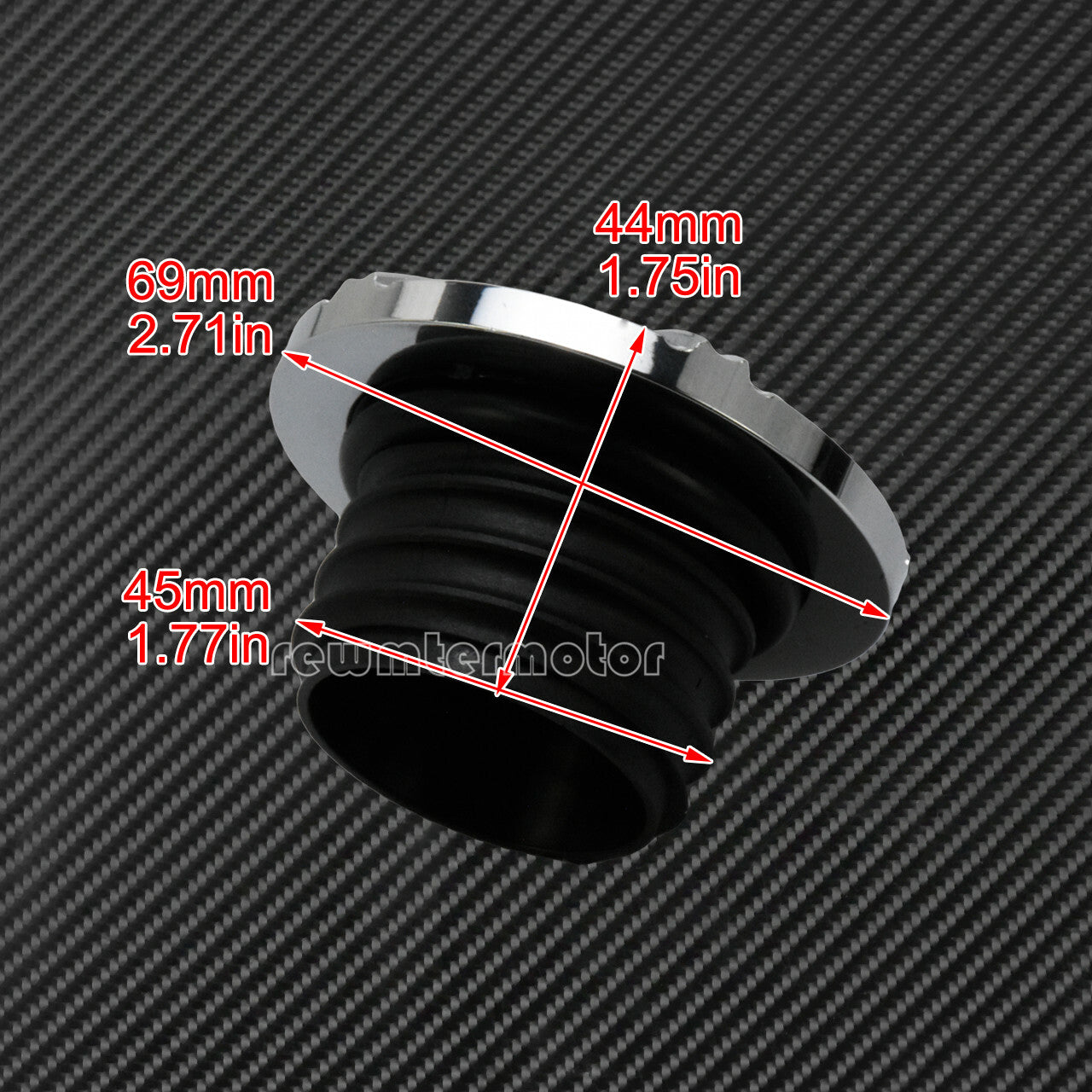 Pentagram Chrome Vented Gas Cap Fuel Tank Right-hand Thread Fit for Harley Dyna