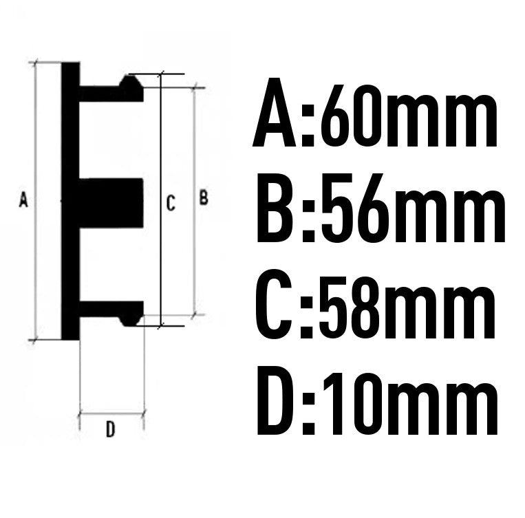 4x65mm Advanti wheel center hubcap rim premium RS badge badge black