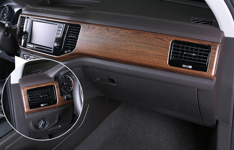Middle Console Air Outlet Vent Trim Wood Grain 2018-2021 for Volkswagen Atlas
