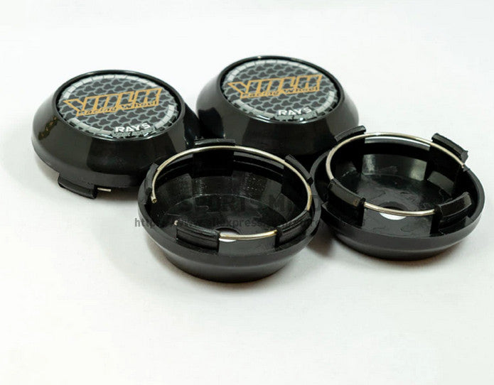 4x64mm for Volkswagen Racing Black Decal Badge Wheel Center Hub Cap Rim Cap