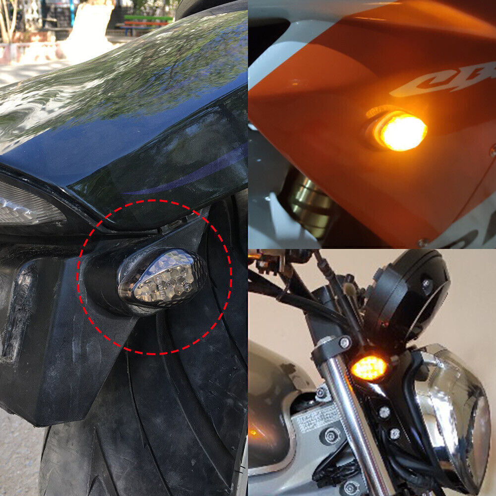 2X Motorcycle LED Turn Signal Amber Light for Honda CBR900RR CBR929RR CBR954RR