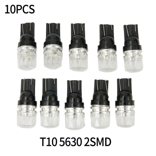 10Pcs White 2SMD LED High Power Dome Map License Light Bulbs For 168,194,2825