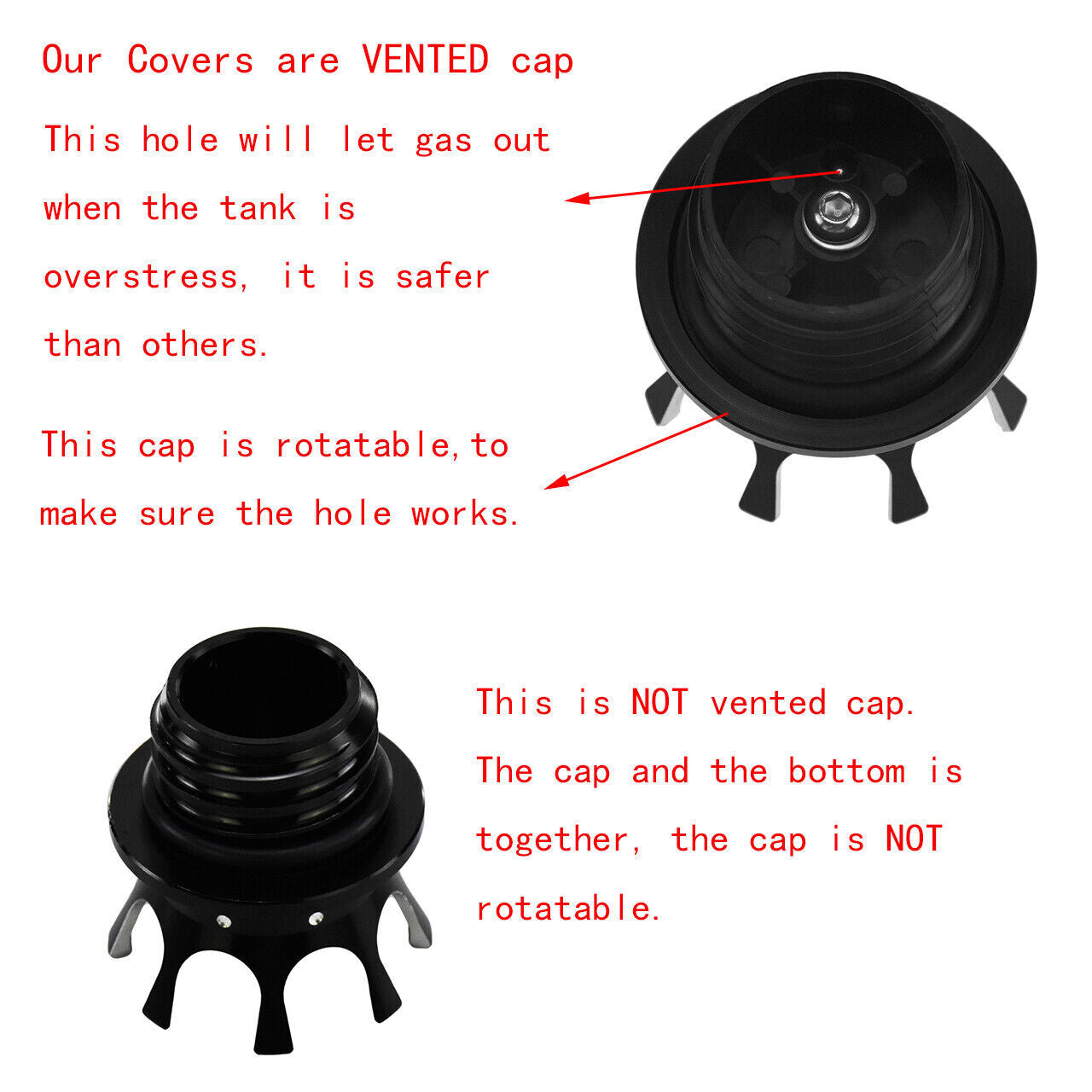 Black King Crown Gas Cap Fuel Tank Right-Hand Thread Fit for Harley Softail Dyna