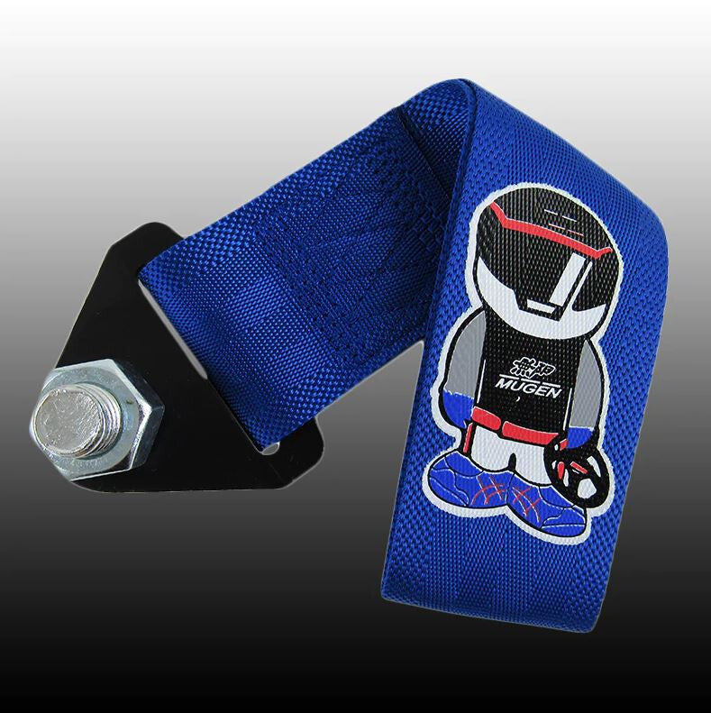 Car tow cover, trunk boot, bumper, tow hook, blue Mugen, for Honda .