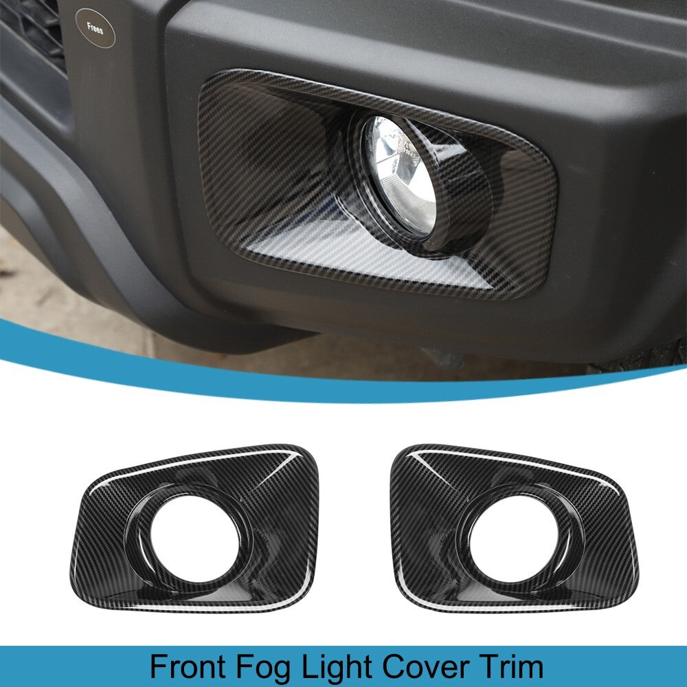 Carbon Fiber Front Fog Light Lamp Cover Trim Bezels for Suzuki for Jimny 2019-2023