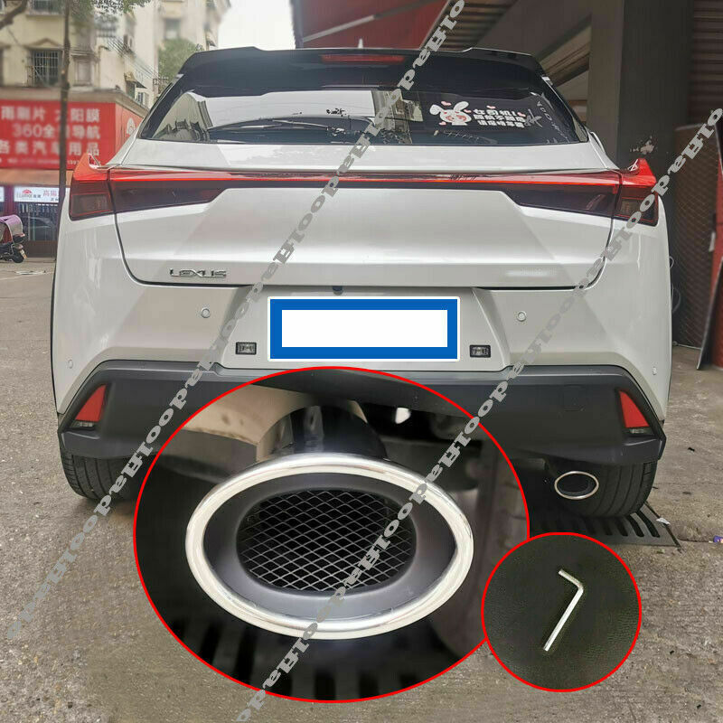 for Lexus UX 200 250h 2019-22 Silver Exhaust Muffler Tail Pipe Tip Tailpipe Trim