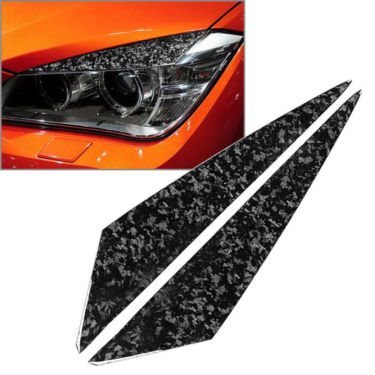 Car Front Headlight Eyebrow Eyelid Cover Trim Fit for BMW X1 E84 2009-2015 2PCS