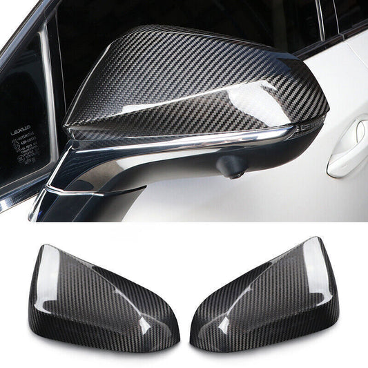 Carbon Fiber Side Rearview Mirror Cover Trim for Lexus NX250 350 450h 2022-2023