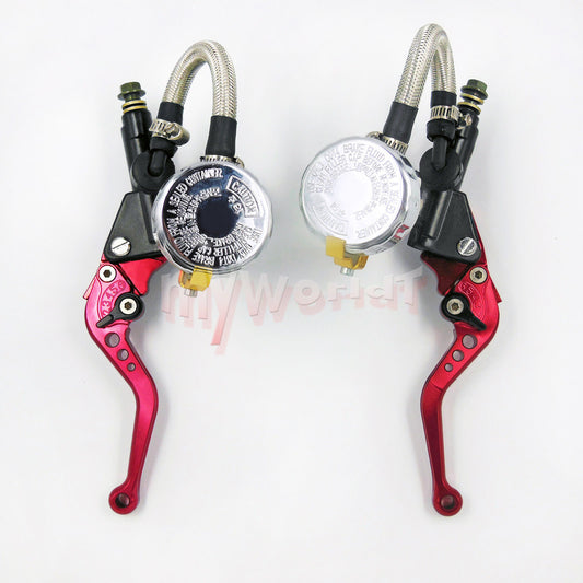 Fit for Honda Brake Levers Master 22mm Motorcycle Clutch Cylinder Reservoir Set