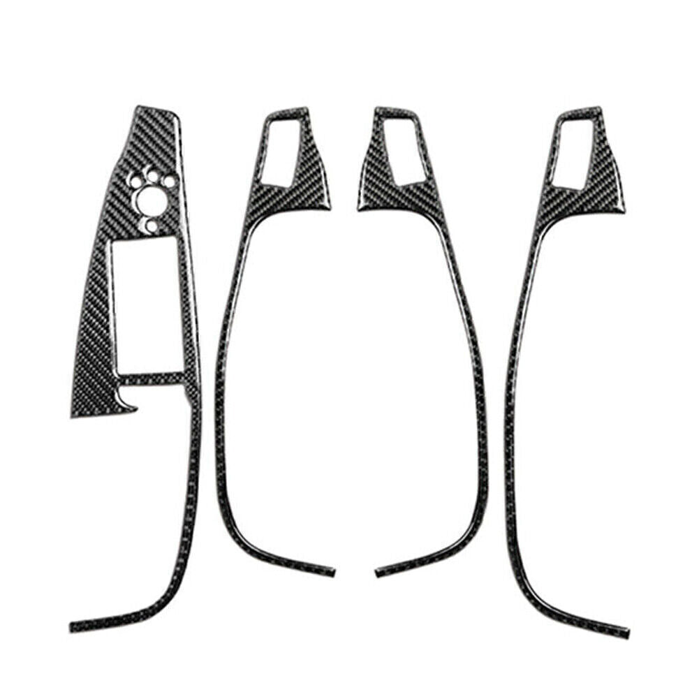 4X Carbon Fiber Interior Window Switch Button Cover Trim for Audi Q5 2010-2018