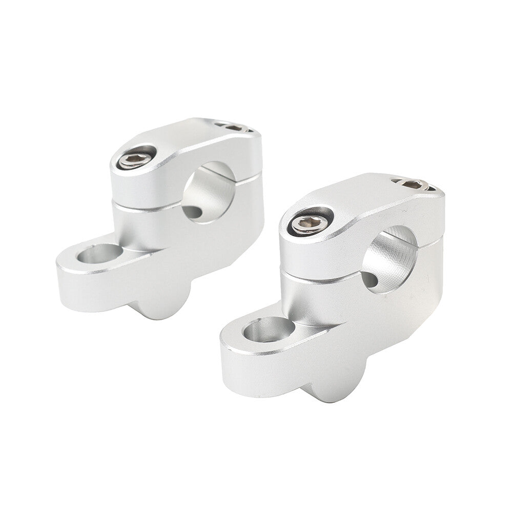 7/822mm Offset Handlebar Clamp Mount Riser Fit for Honda for Suzuki for Kawasaki Silver