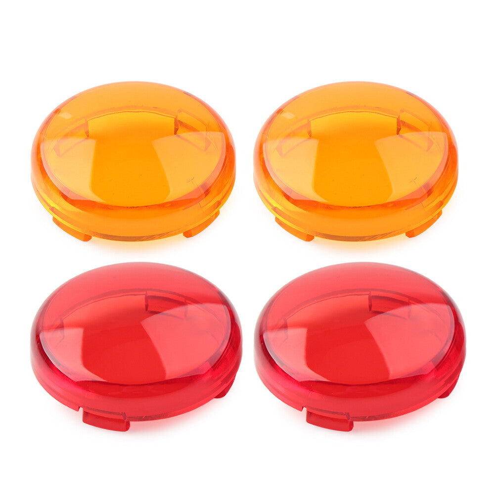 Turn Signal Lens Light Cover Guard for Harley Touring Softail Dyna Red Yellow
