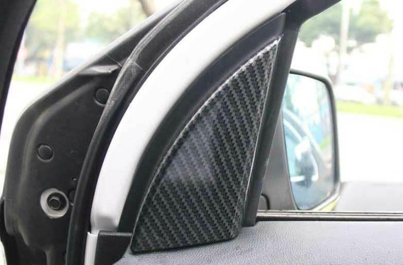 for Ford Explorer 2011-2019 Carbon Fiber Front Triangle A Pillar Cover Trim 2PCS