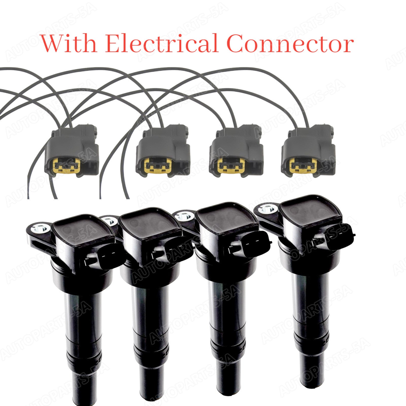 4-piece ignition coil and connector kit suitable for: for Hyundai for Elantra for Tucson , for Kia Forte Soul