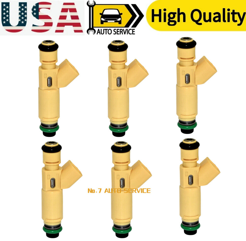 6pcs Fuel Injectors YL8E-C7B Fit for Ford Escape 3.0L V6 2001-2003 195500-3520