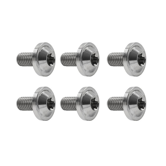 6pcs Alloy Bolts Truss Torx Head Screws M5x25mm For Motorcycle Silver