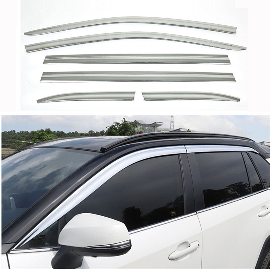 for Toyota Highlander 2020-2023 silver Window Visor Sun Rain Guard Vent Shade 6x