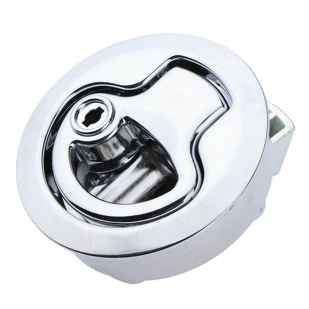 Locking Stainless Steel Flush Pull Slam Latch Hatch LiftKeys For RV Boat Marine