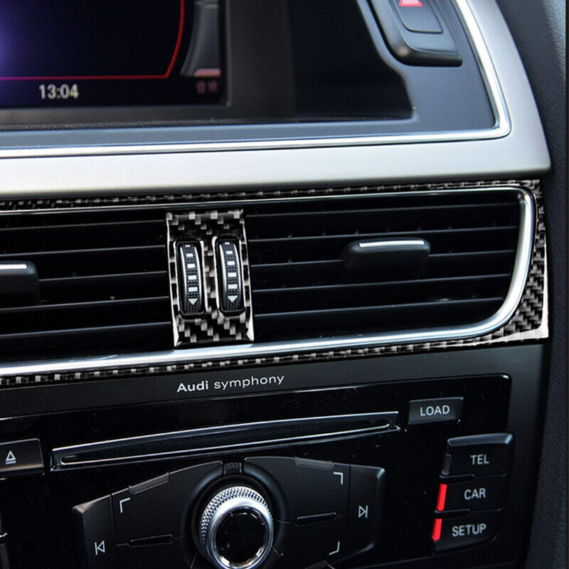 Real Carbon Fiber Car Air Vent Outlet Cover Trim for Audi for A4 for A5 B8 Q5 2009-2017