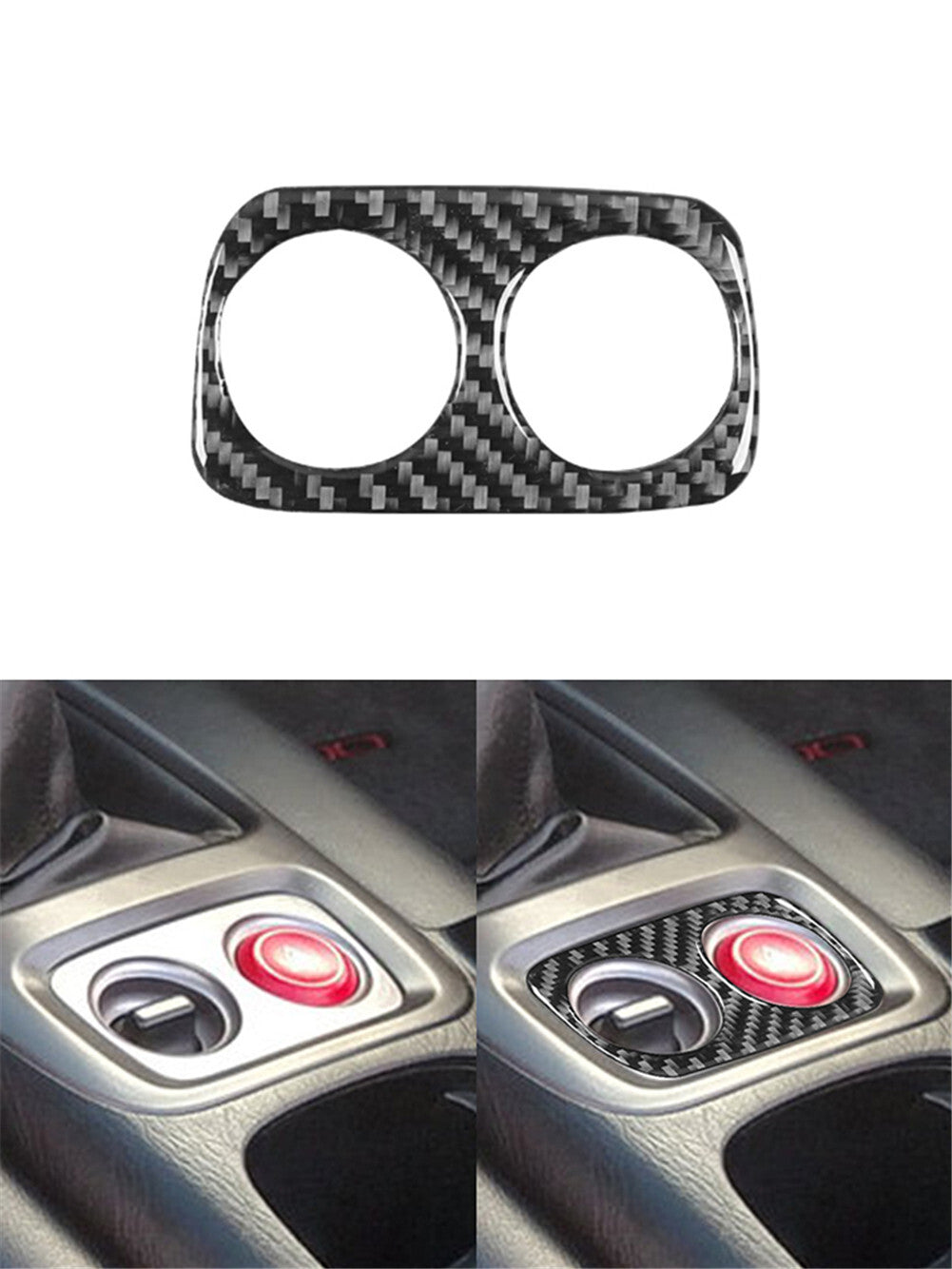 Double Flash Button Door Frame Trim Cover Carbon Fiber for Honda S2000 2000-2003