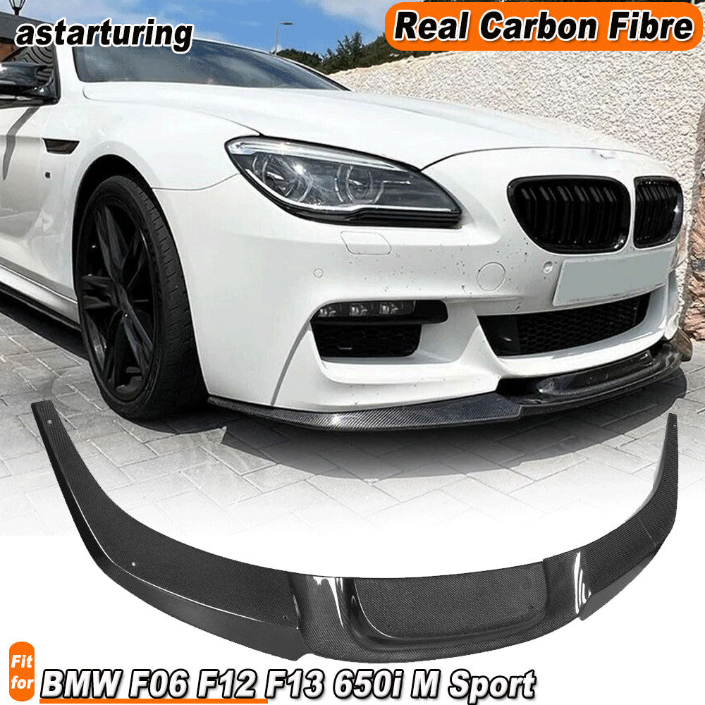 Carbon Fiber Front Bumper Lip Spoiler for BMW F06 F12 F13 650i M Sport 2012-2019