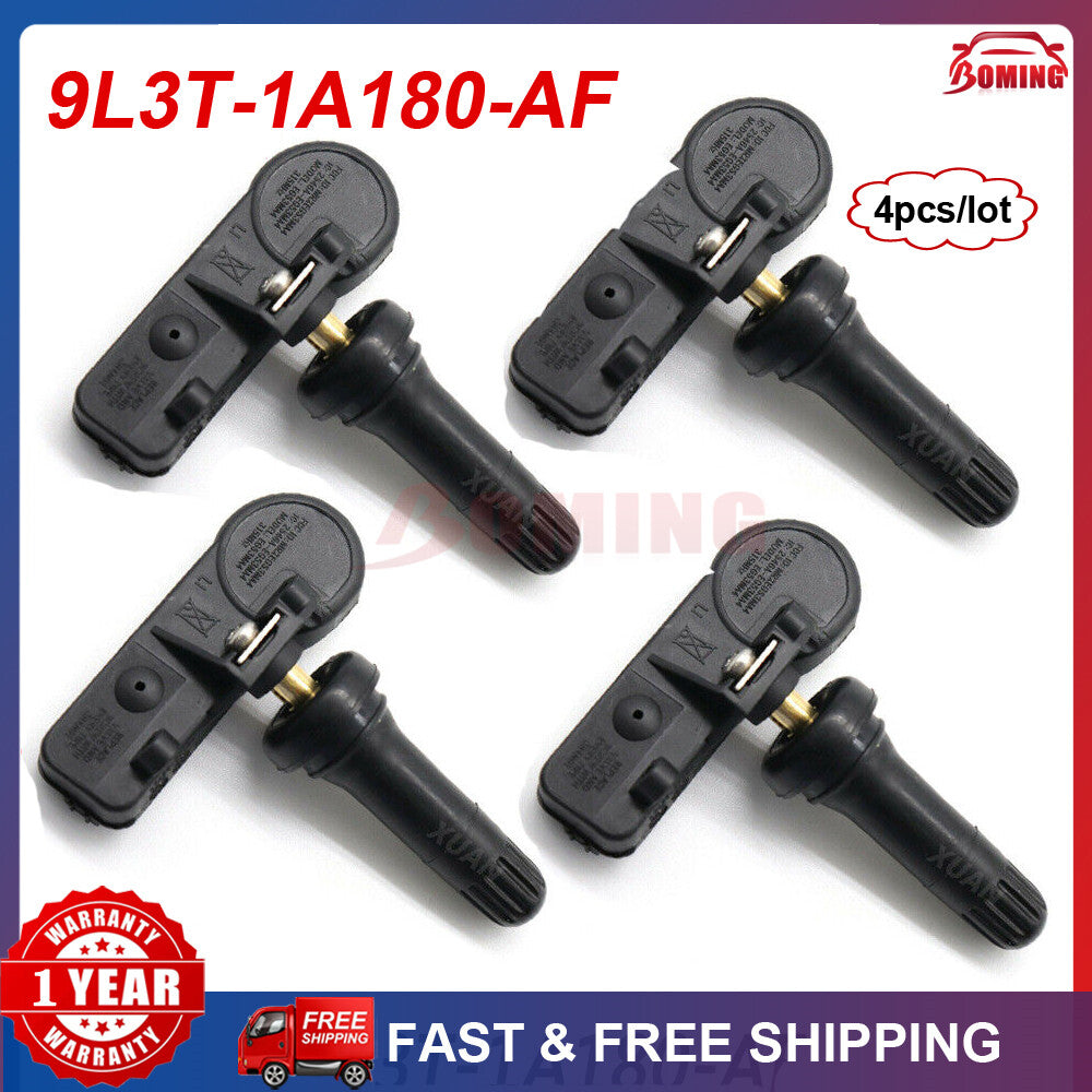 Four new TPMS tire pressure monitoring sensors for Ford for Mustang and for Lincoln 9L3T-1A180-AF