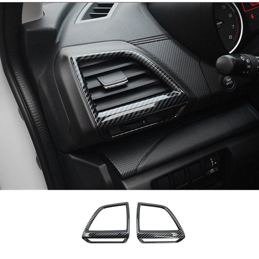 Dashboard vent cover trim carbon fiber exterior 2X for Subaru Forester 2019-2021