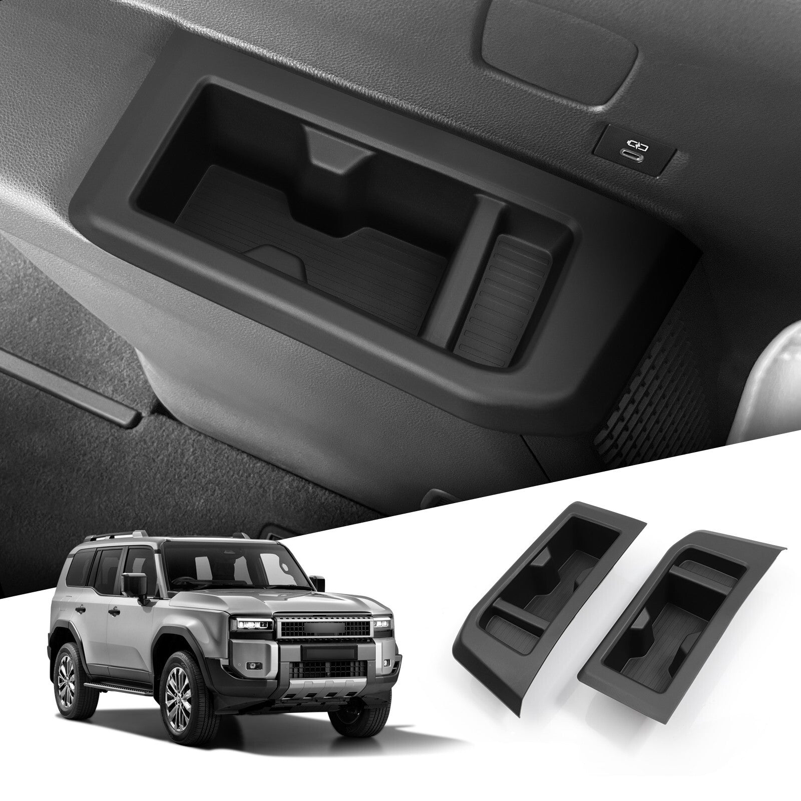 for Toyota for Land Cruiser Prado 2024 250 J250 LC250 Fit 7seat Third Row Cup Holder