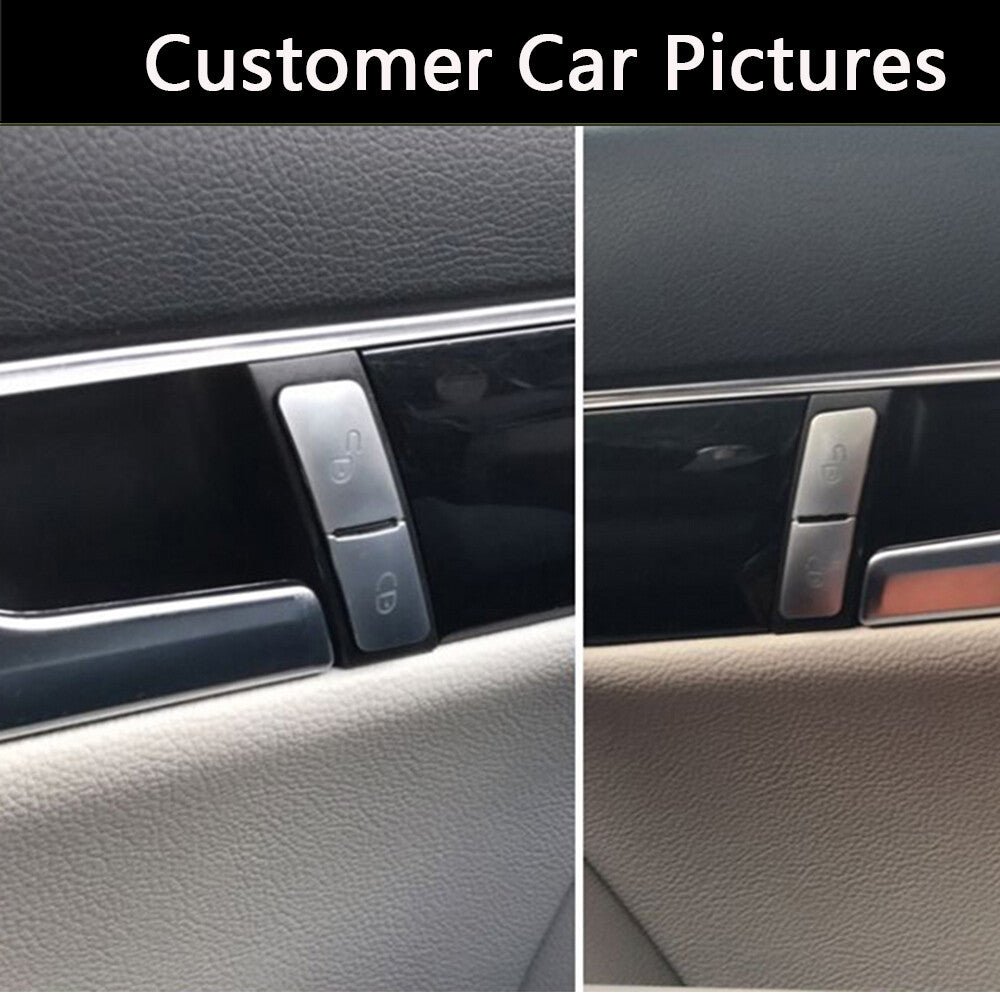 4PCS Door Lock Unlock Buttons Sequins Cover for Mercedes C E Class W204 W212