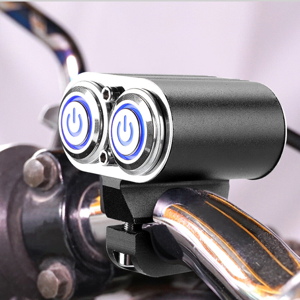 7/8 22mm Motorcycle Handlebar Dual Button Switch Headlight Fog Light ON/OFF