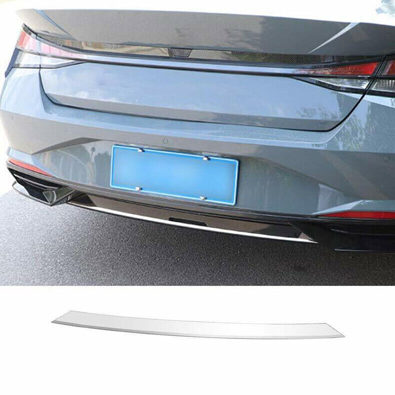 for Hyundai for Elantra 2021-23 Silver Steel Rear Bumper Lower Protector Cover Trim