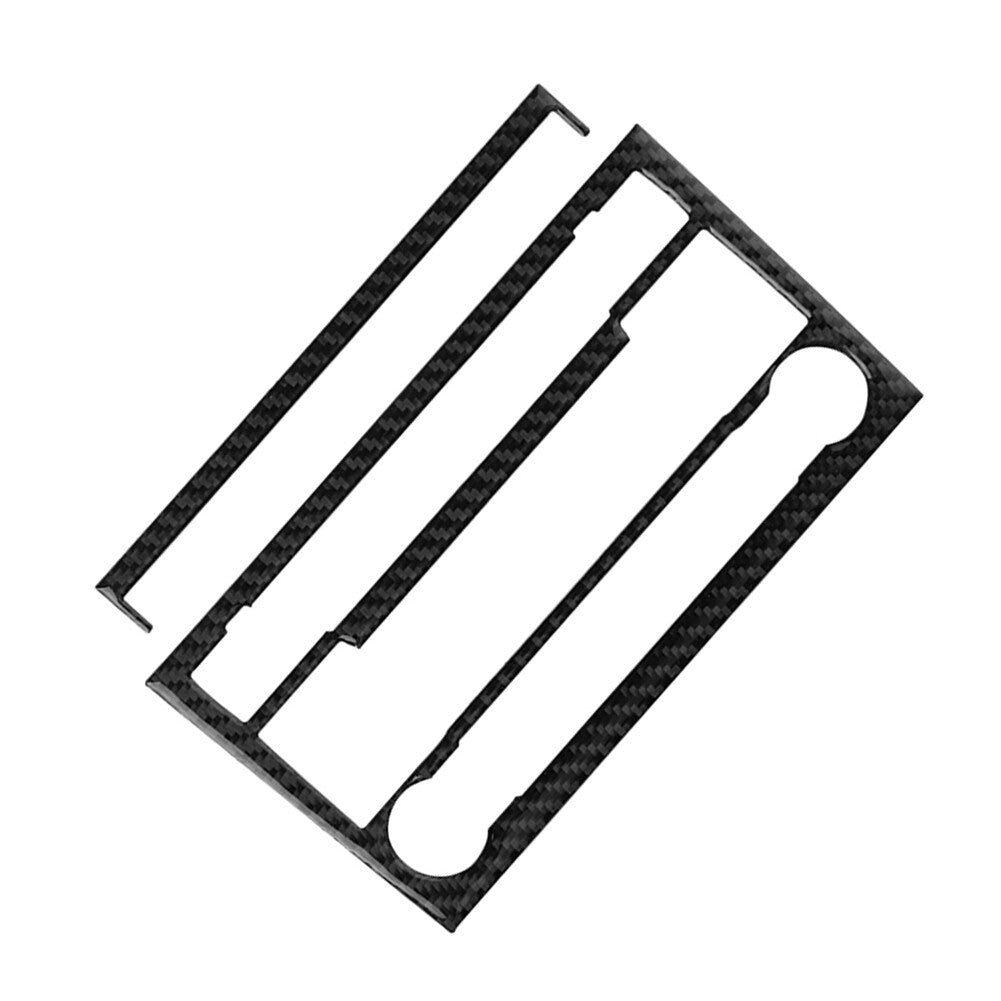 2Pcs Car Air Conditioner Frame Panel Trim Carbon Fiber for Audi for A4 S4 2005-2008